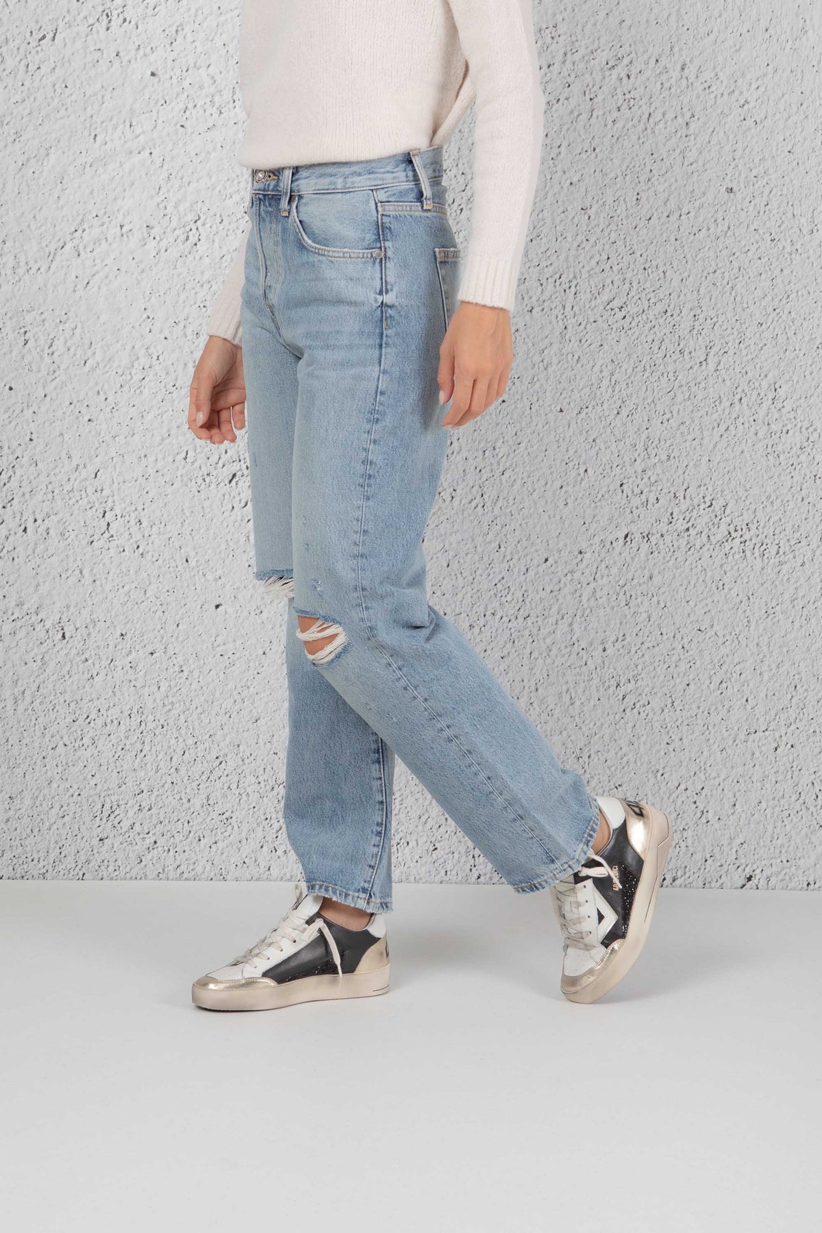 Liu Jo Jeans Cropped In Denim Stretch Blu Donna - 4