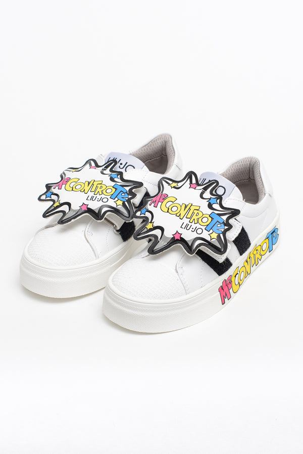 Liu Jo Shoes Sneaker 2 Strappi Patch Bianco Bambina - 2
