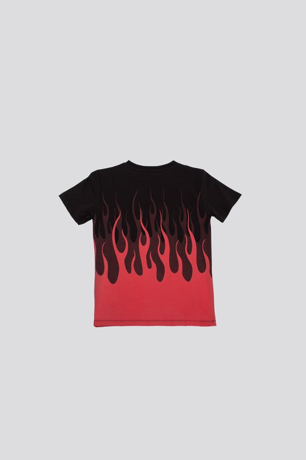 Vision Of Super -vos- T-shirt M/c Fiamme Rosso Bambino - 3