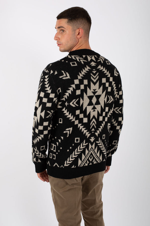 Tooco Cardigan Nero Uomo - 5