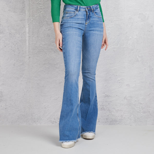 Liu Jo Jeans Bottom Up Cropped Blu Donna - 7