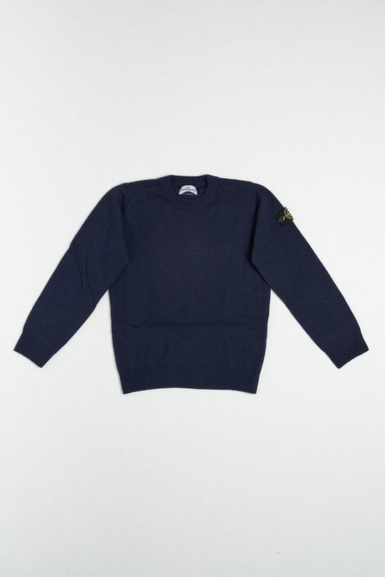 Stone Island Crewneck Knit Blu Bambino
