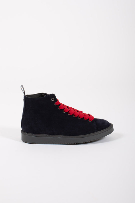 Panchic Ankle Boot Suede Microfibre Blu Uomo