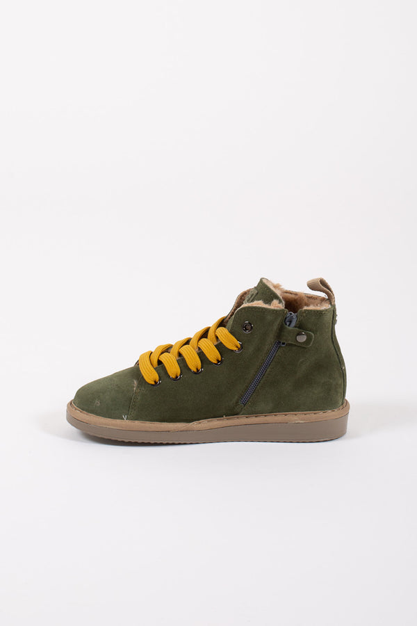 Panchic Ankle Boot Suede Verde Bambino - 4