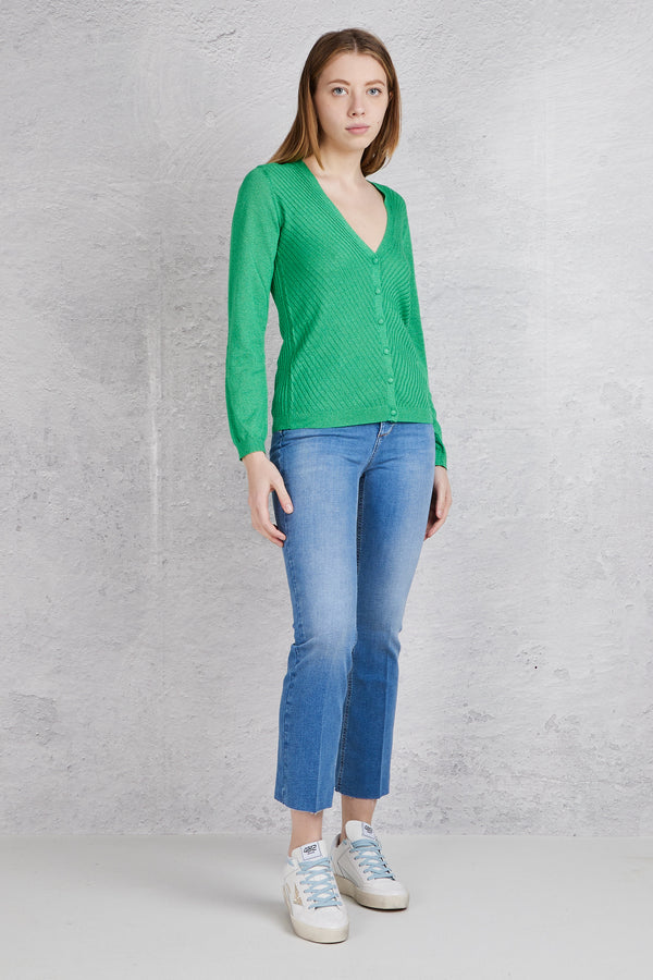 Liu Jo Ecs Maglia Aperta M/l Lux Verde Donna - 2