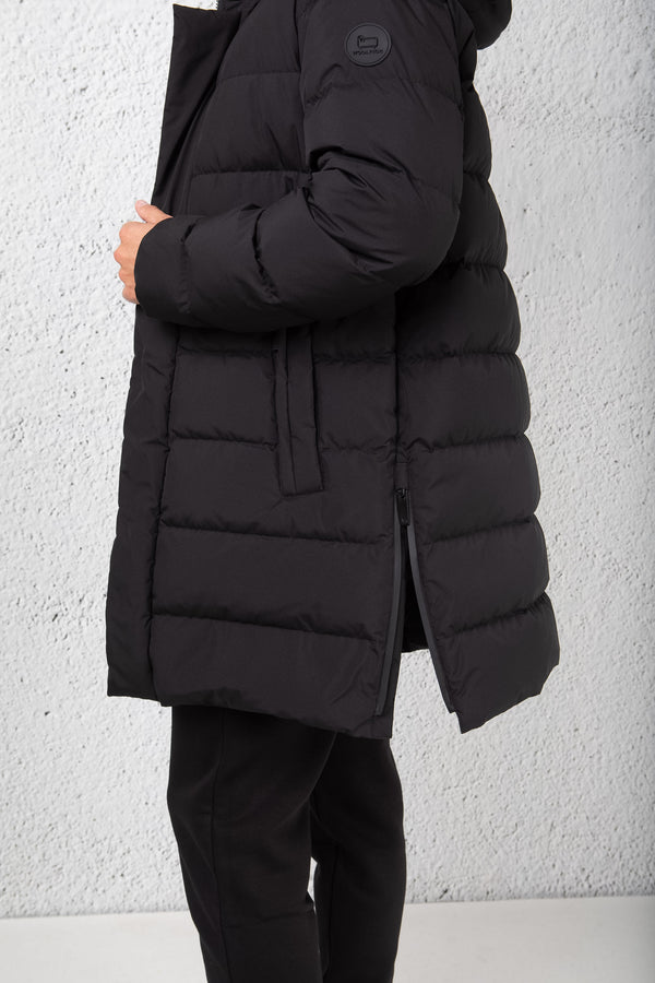 Woolrich High Tech Quilted Long Nero Uomo - 2