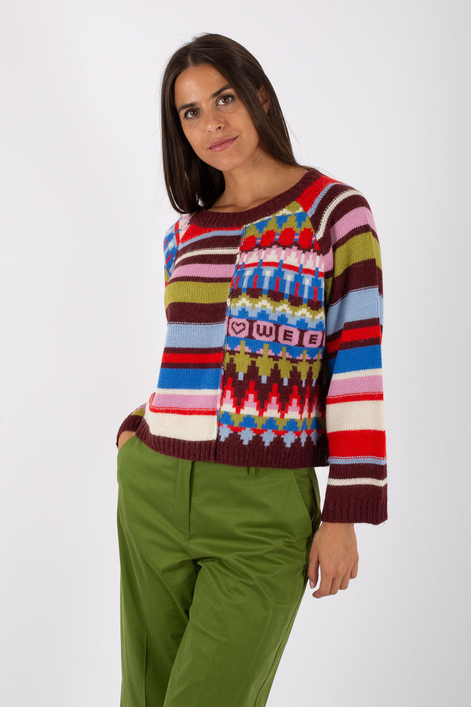 Weekend Maglia Patch Multicolor Donna - 5