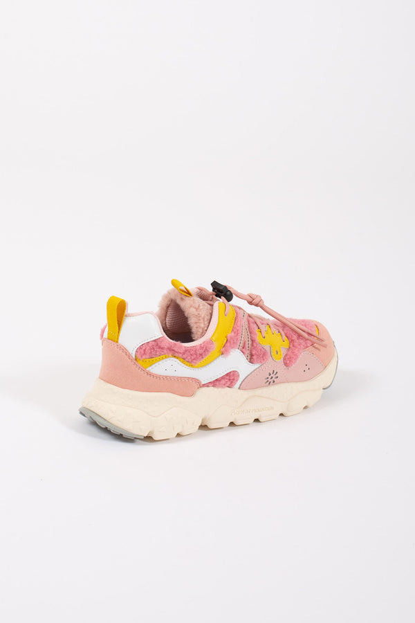 Flower Mountain Sneakers Eco Calf/teddy Rosa Bambina - 3