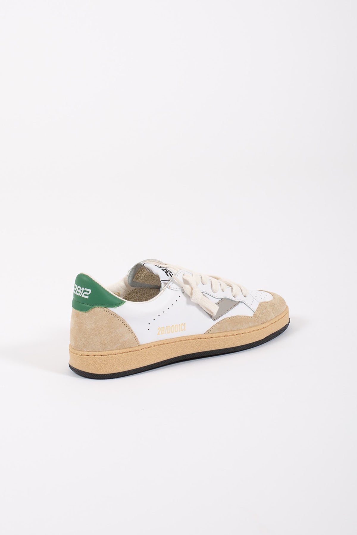 2b12 Sneakers Laccio Retro Verde Bianco Bambino - 3