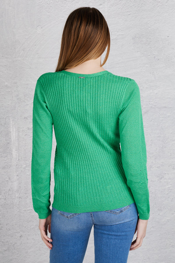Liu Jo Ecs Maglia Aperta M/l Lux Verde Donna - 8