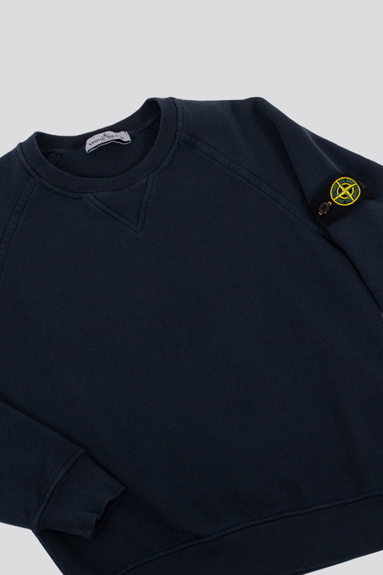 Stone Island Felpa Girocollo Stone Blu Bambino