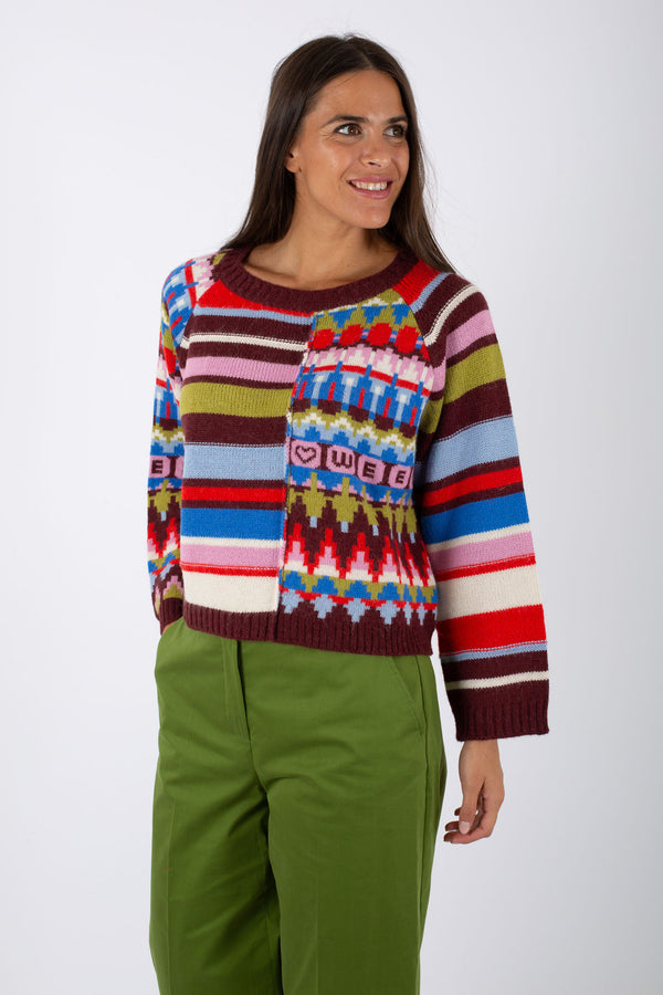 Weekend Maglia Patch Multicolor Donna - 3