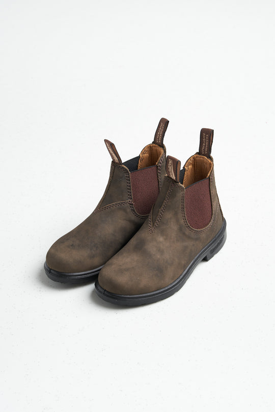 Blundstone Boot Rustic Brown Leather Marrone Unisex Bambini