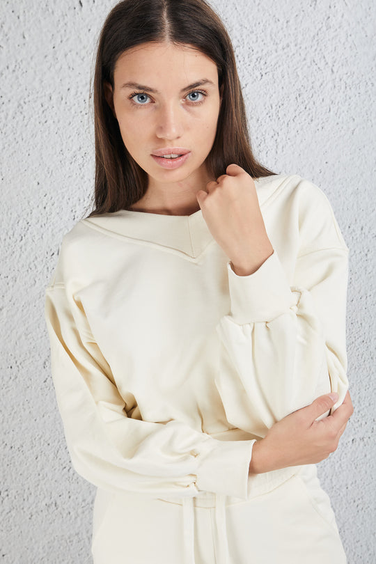 Hinnominate Women's Yellow Cropped Sweatshirt