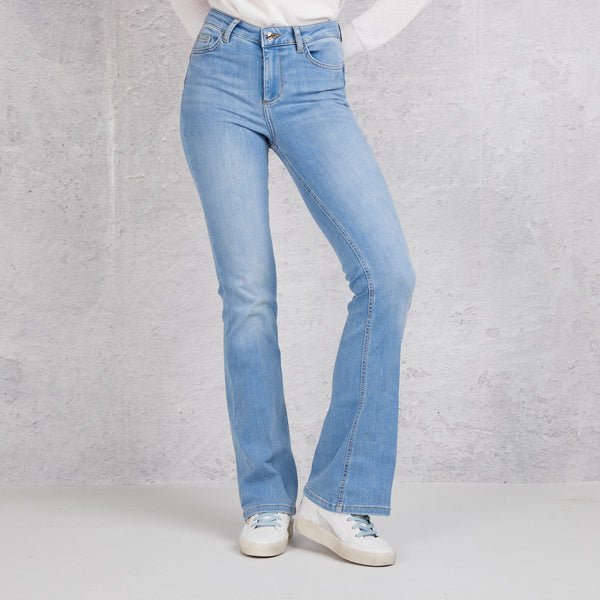 Liu Jo Jeans Flare Vita Alta Bottomup Blu Donna - 6