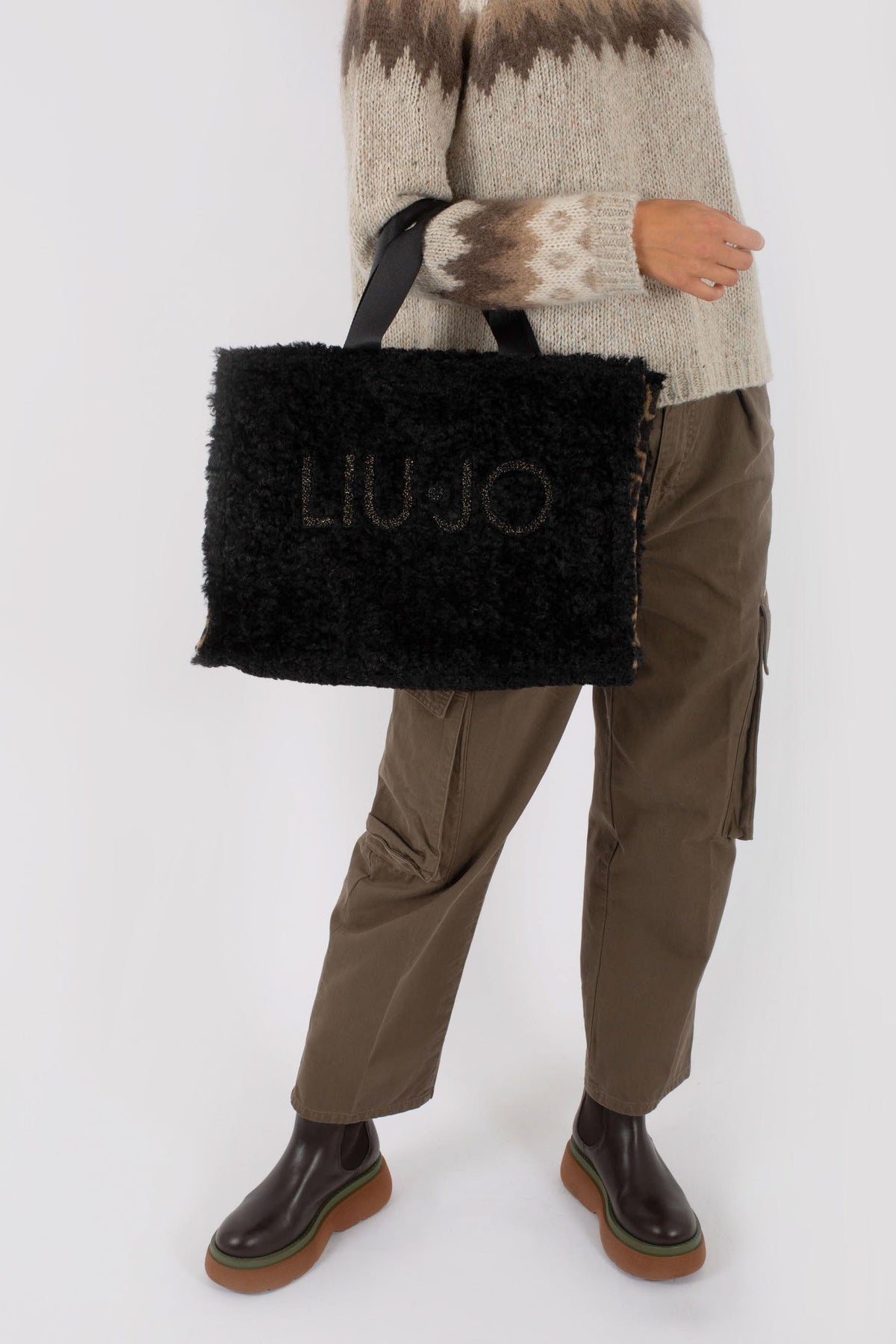 Liu Jo Shopping Bag In Teddy Pattern Donna - 4