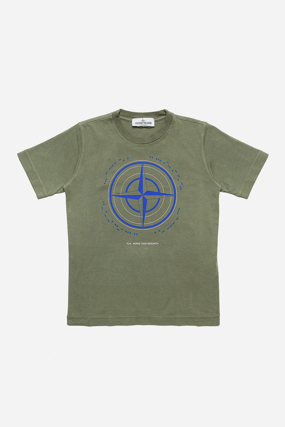 Stone Island T-shirt M/m Logo Radar Verde Bambino - 2