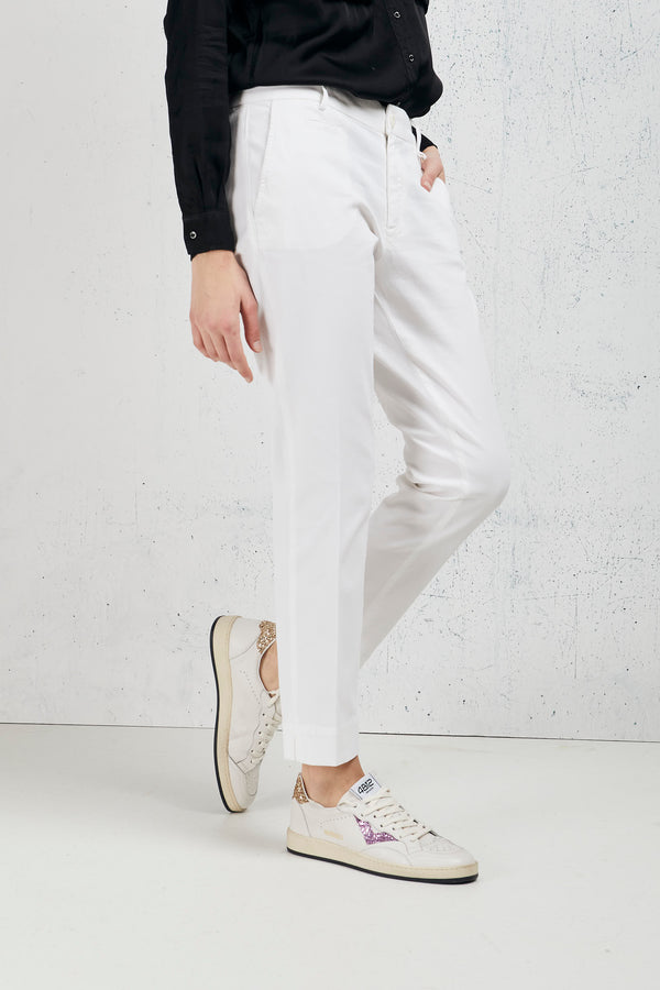 Mason's Chinos Capri (jaquelinecurvie) Bianco Donna - 4