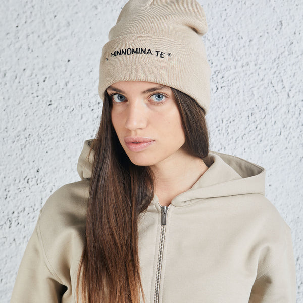 Hinnominate Berretto Ricamato Marrone Donna - 4