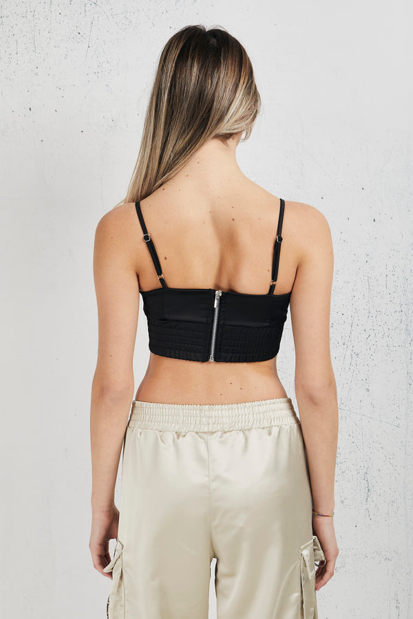 Jayci' Top In Raso Nero Donna - 5