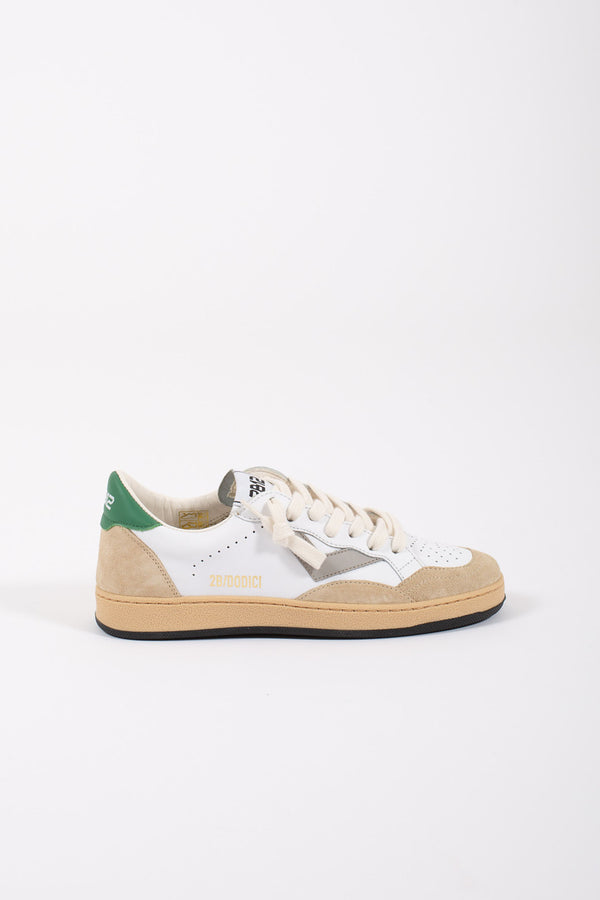 2b12 Sneakers Laccio Retro Verde Bianco Bambino - 1