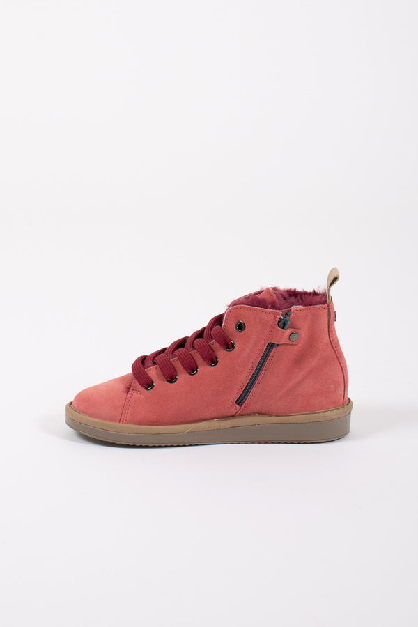 Panchic Ankle Boot Suede Rosso Bambina - 4